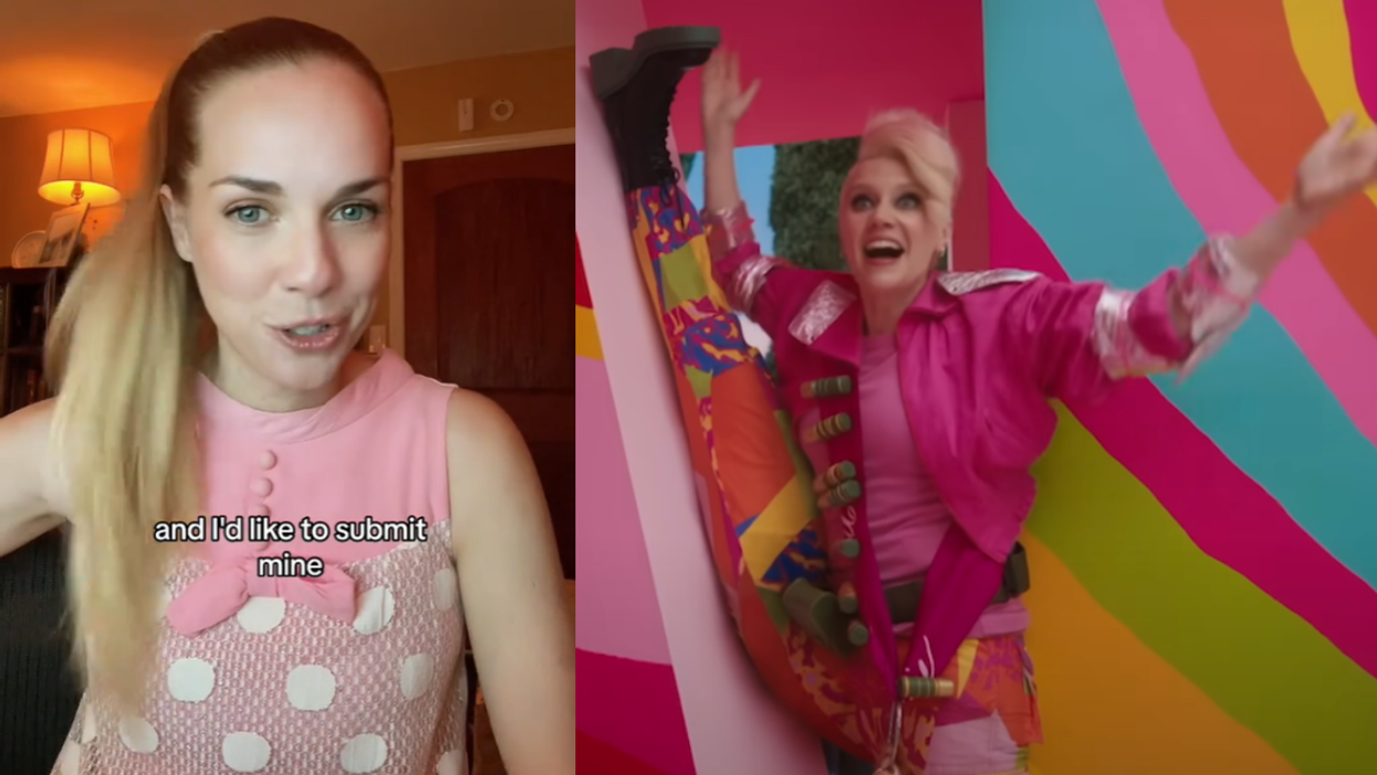 TikToker sharing her "Weird Barbie"; Kate McKinnon in "Barbie"