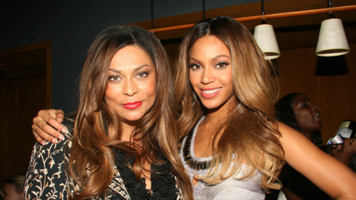 Tina Knowles and Beyoncé