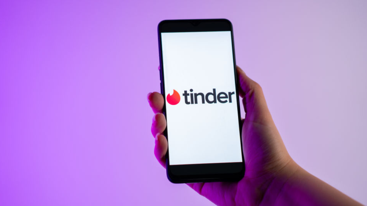Tinder app on phone