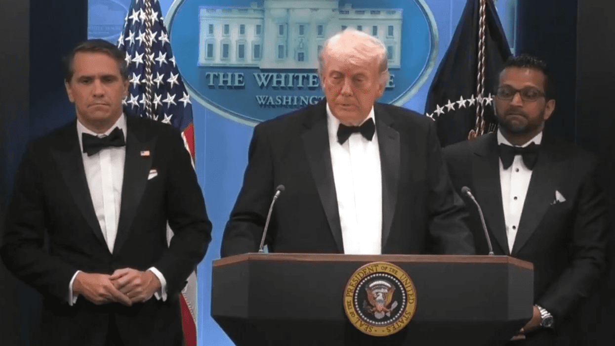 Todd Blanche, Donald Trump, and Kash Patel