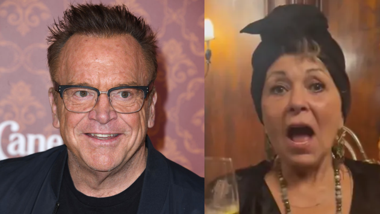 Tom Arnold; Screenshot of Roseanne Barr