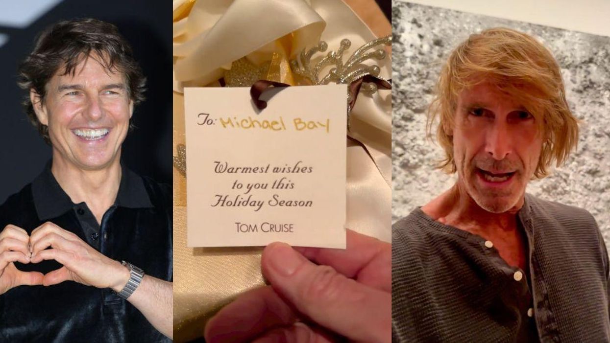 Tom Cruise, Cruise's message to Michael Bay on a present, Michael Bay
