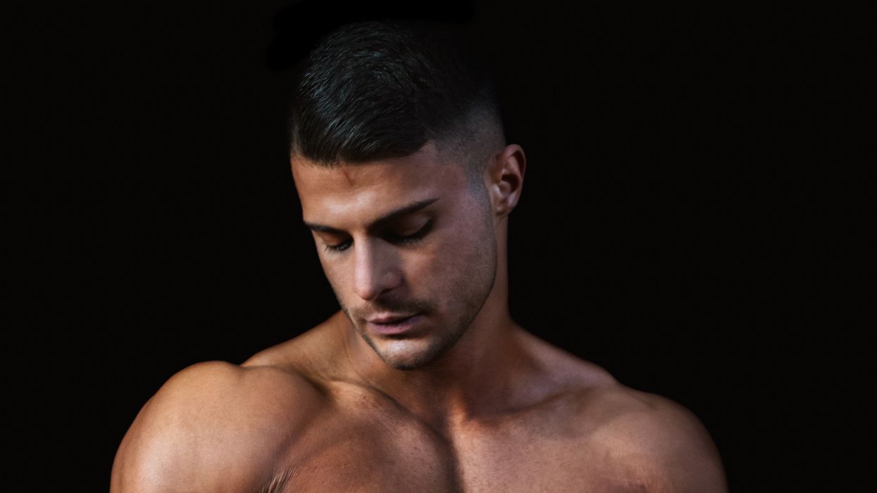 topless man