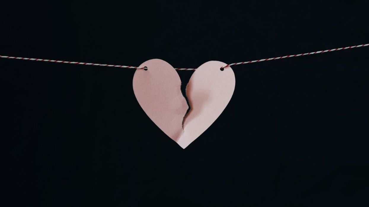Torn paper heart