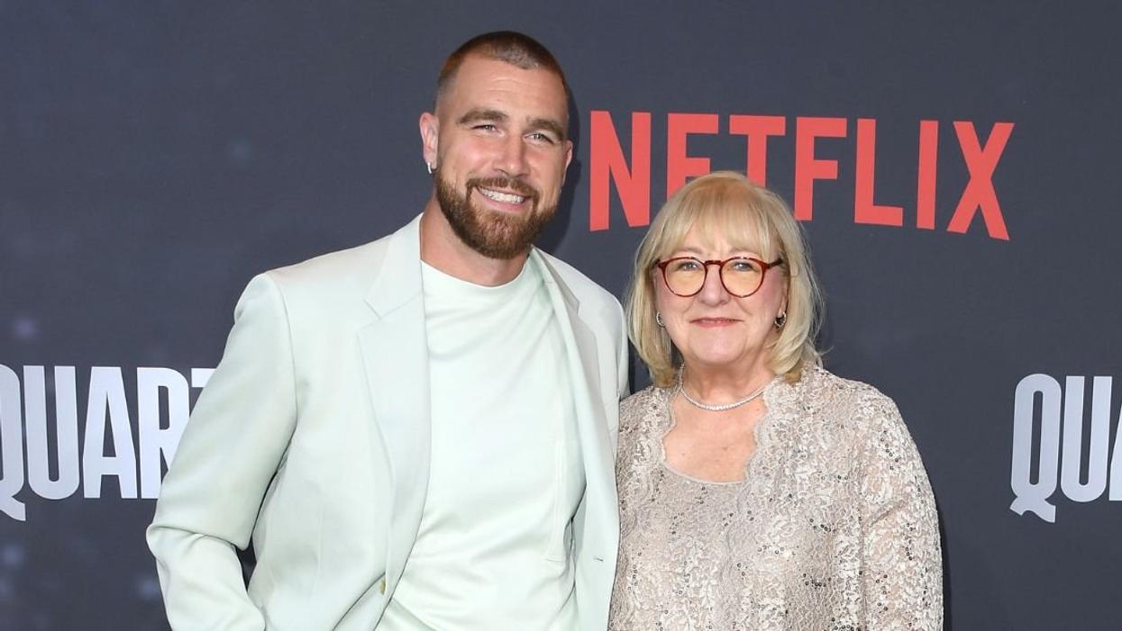 Travis Kelce with his mom, Donna
