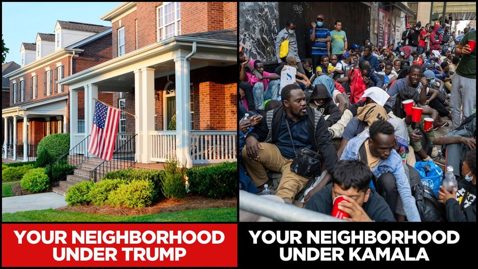 Trump campaign's "Your Neighborhood Under Trump/Your Neighborhood Under Kamala" meme