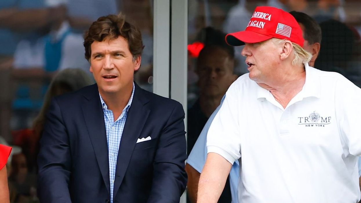 Tucker Carlson and Donald Trump