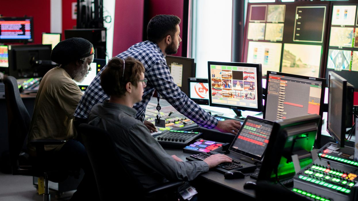 TV studio engineers