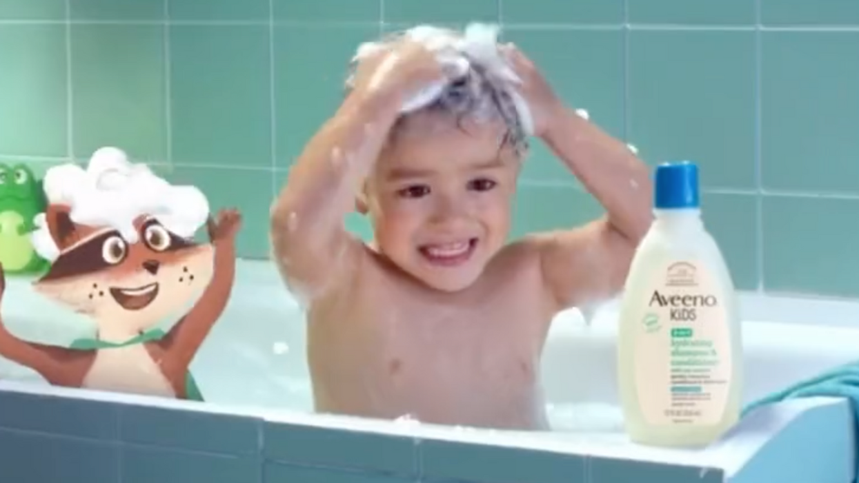 Twitter screenshot of Aveeno Kids Shampoo commercial