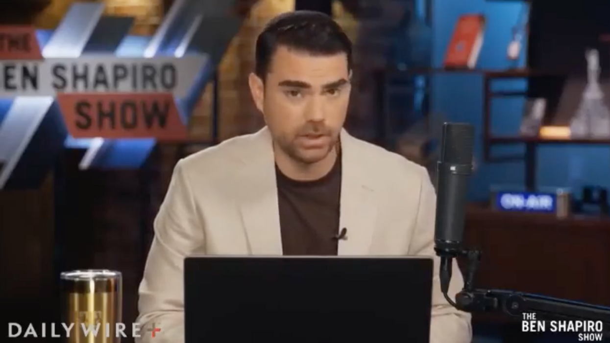Twitter screenshot of Ben Shapiro during his Daily Wire segment