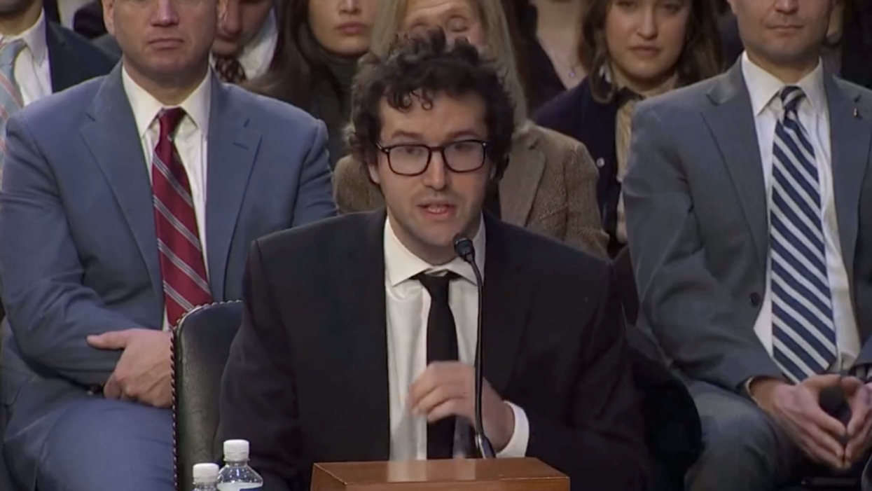 Twitter screenshot of Clyde Lawrence's testimony before the Senate