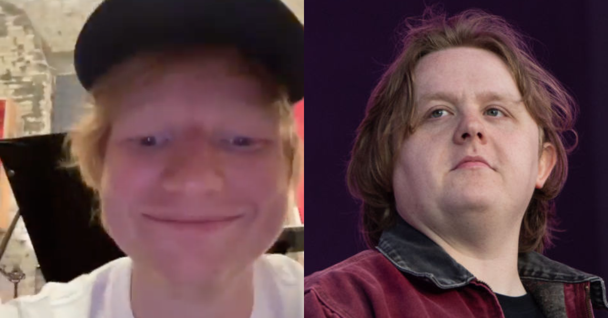 Twitter screenshot of Ed Sheeran; Lewis Capaldi