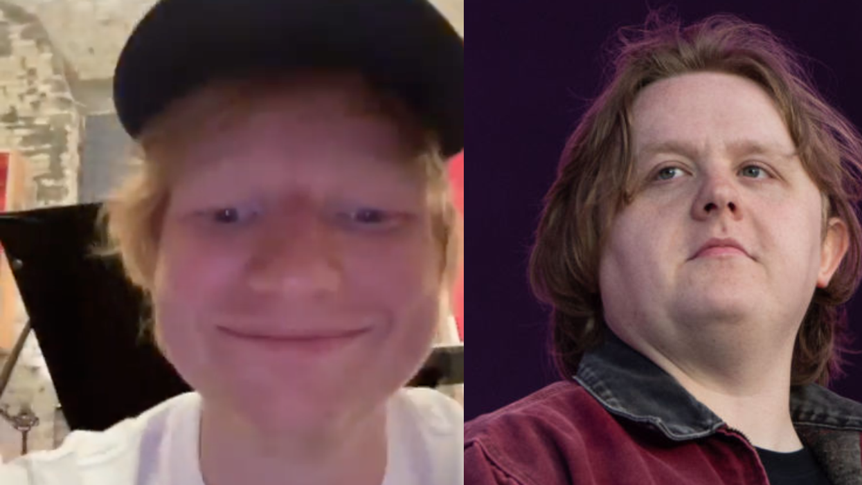 Twitter screenshot of Ed Sheeran; Lewis Capaldi