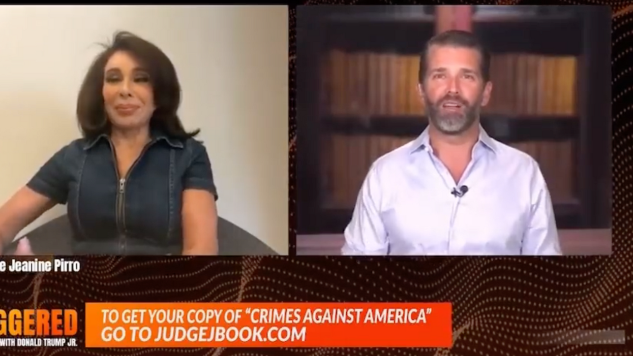 Twitter screenshot of Jeanine Pirro and Donald Trump Jr.