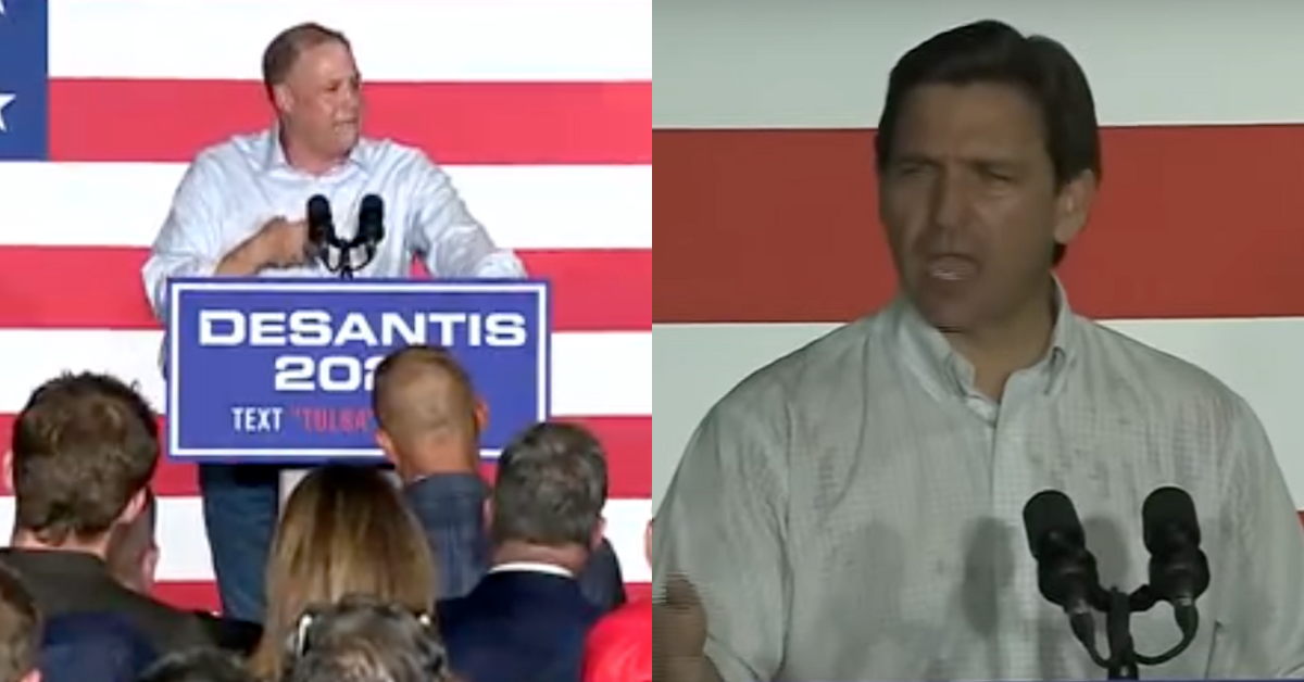 Twitter screenshot of Jim Bridenstine; YouTube screenshot of Ron DeSantis