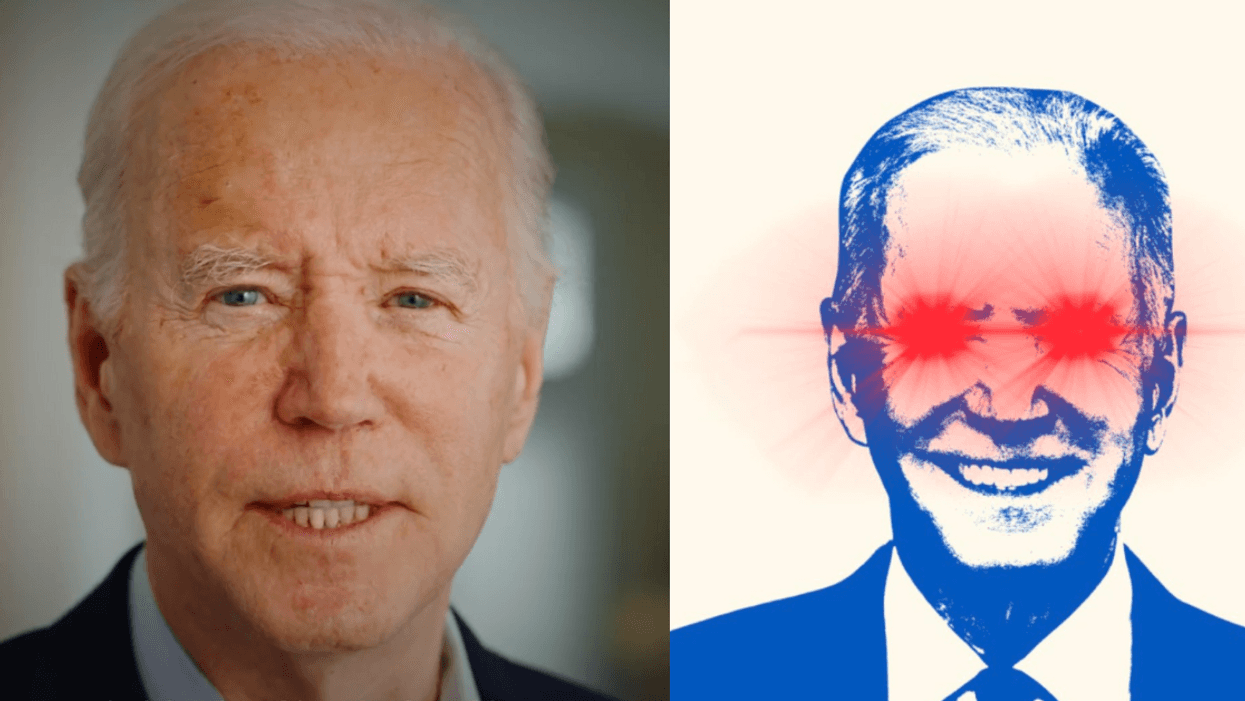 Twitter screenshot of Joe Biden from his campaign video; Twitter screenshot