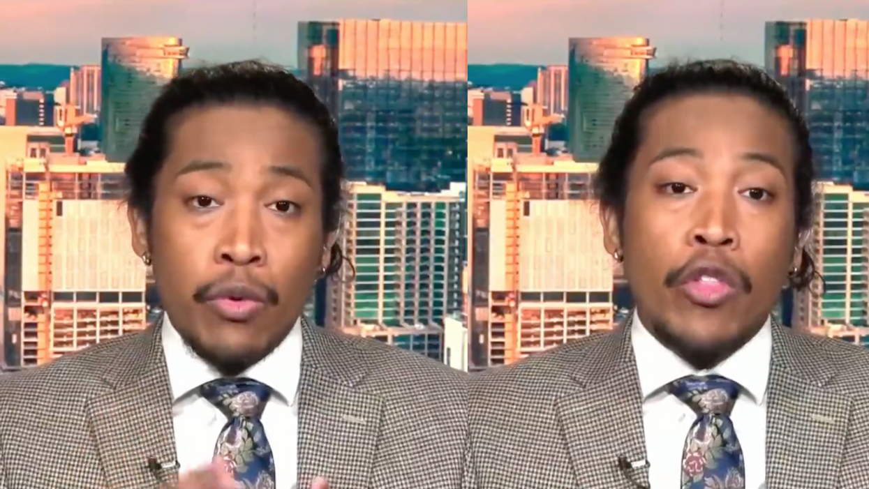 Twitter screenshot of Justin Jones on "Meet the Press"