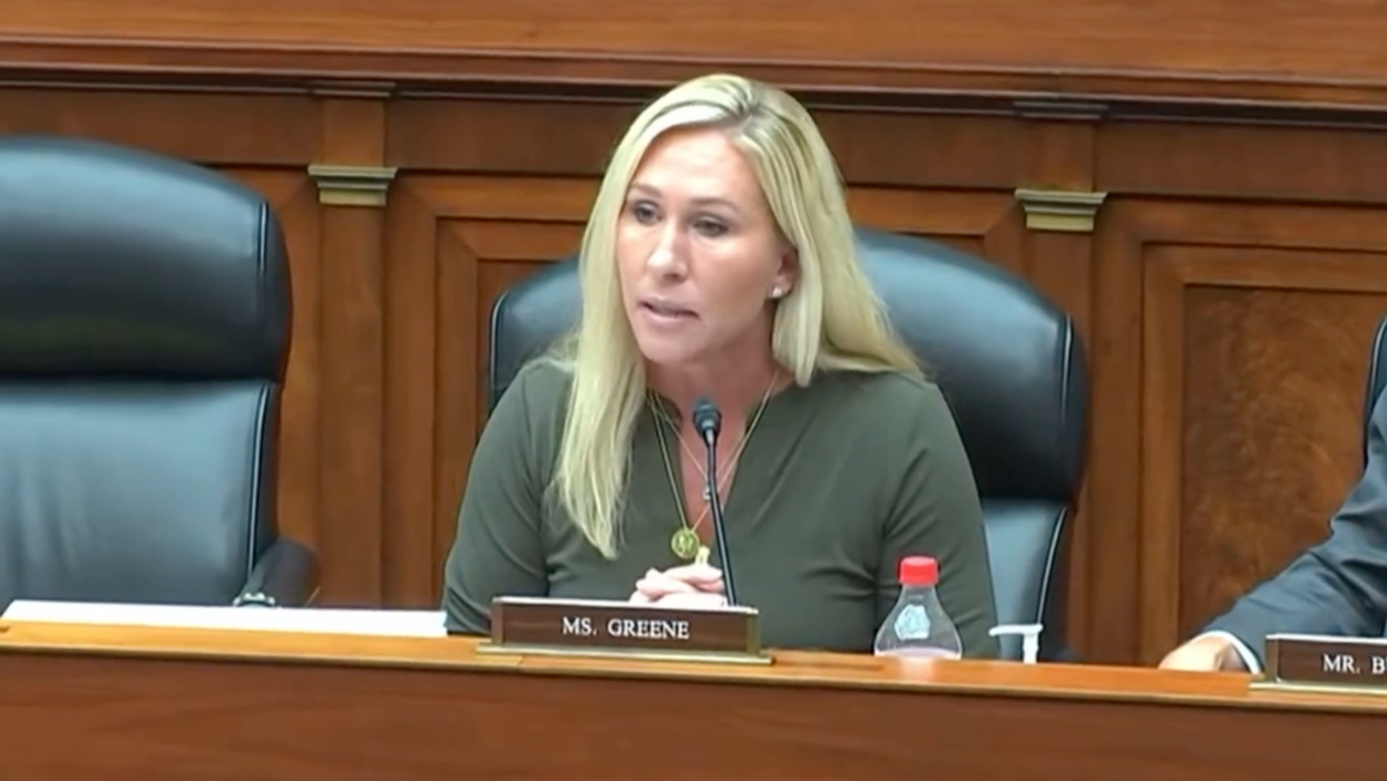 Twitter screenshot of Marjorie Taylor Green during House Oversight Hearing