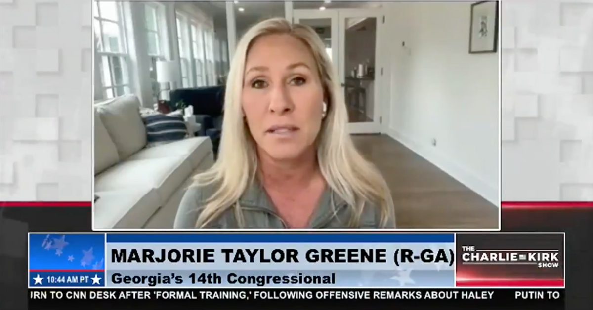 Twitter screenshot of Marjorie Taylor Greene