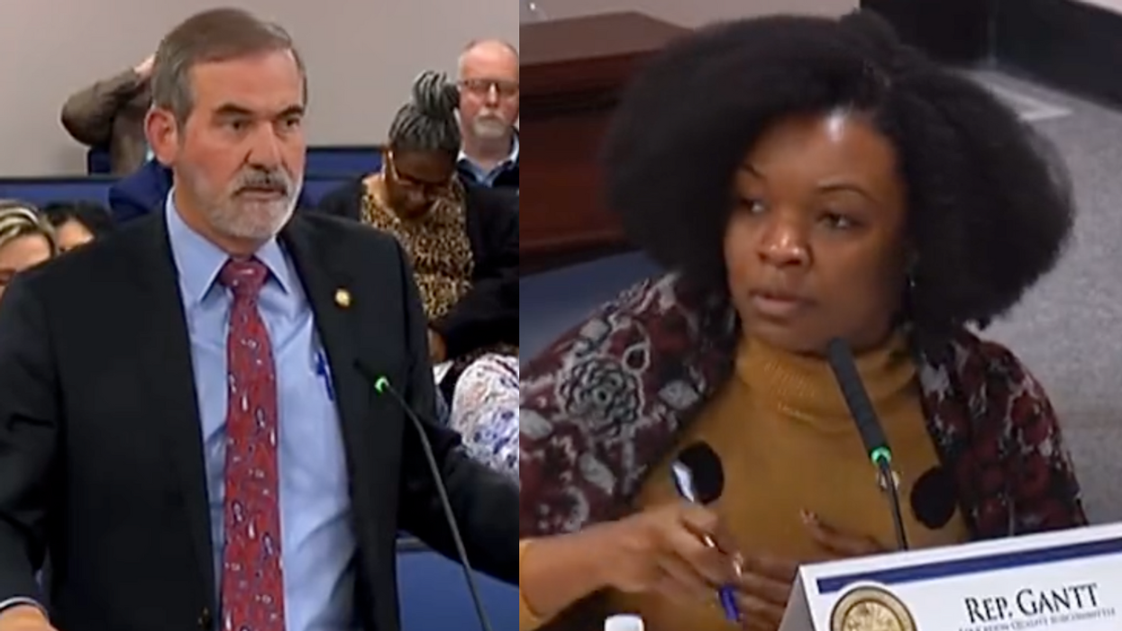 Twitter screenshot of Stan McClain; Twitter screenshot of Ashley Viola Gantt