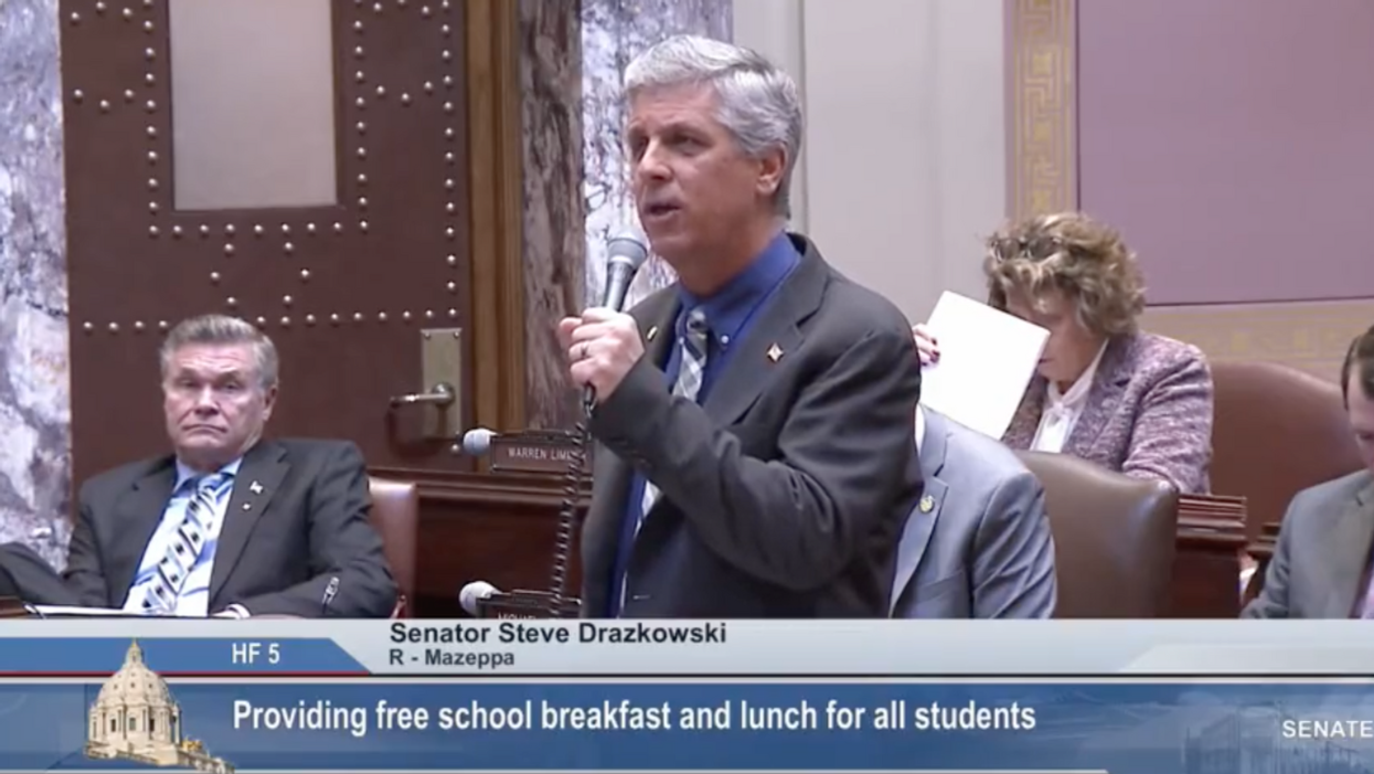 Twitter screenshot of Steve Drazkowski during his remarks on the floor of the Minnesota state Senate