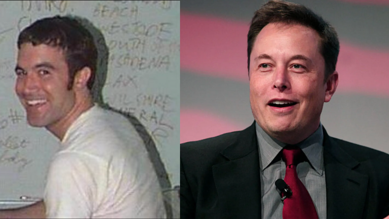Twitter screenshot of Tom Anderson's famous "MySpace Tom" profile pic; Elon Musk