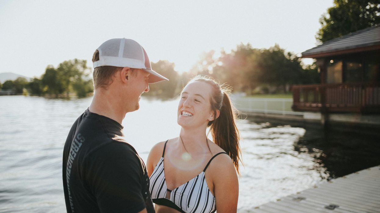 Two people on a date