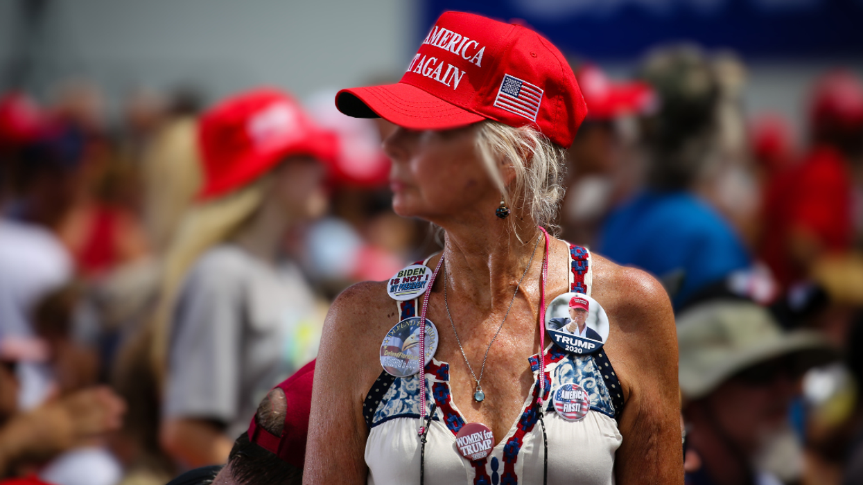 unidentified female Trump supporter at MAGA rally