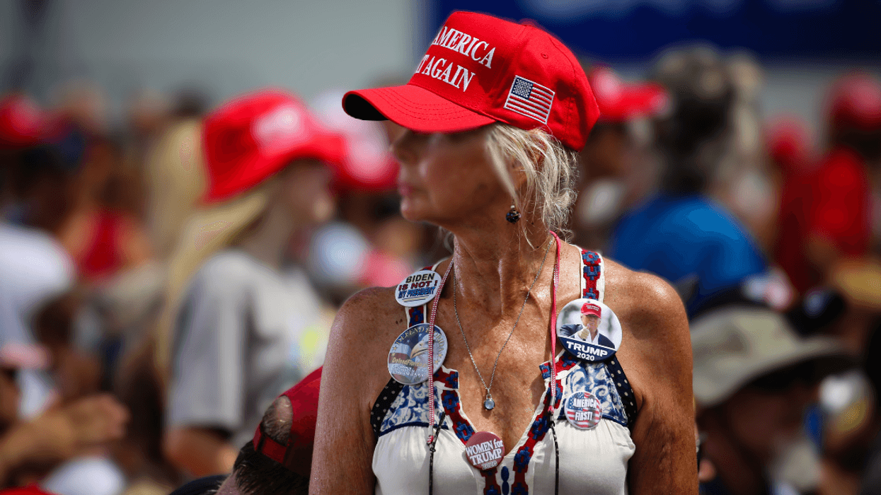 unidentified female Trump supporter at MAGA rally