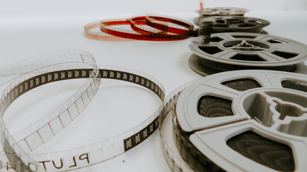 Unspooled film reels