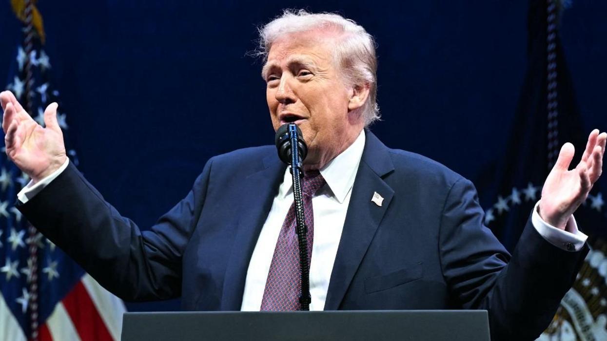 US President Donald Trump speaks during a meeting on religious liberty in education at the Museum of the Bible.