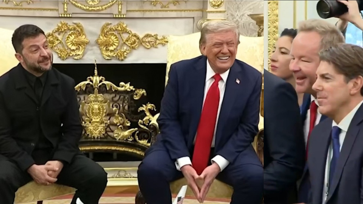 Volodymyr Zelenskyy and Donald Trump; Brian Glenn