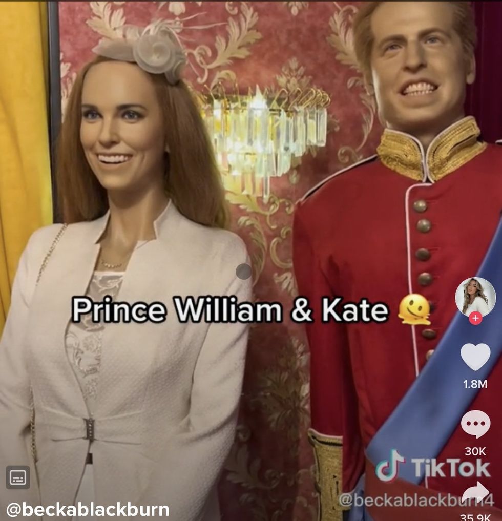 Wax Sculptures of Prince William and Kate Middleton