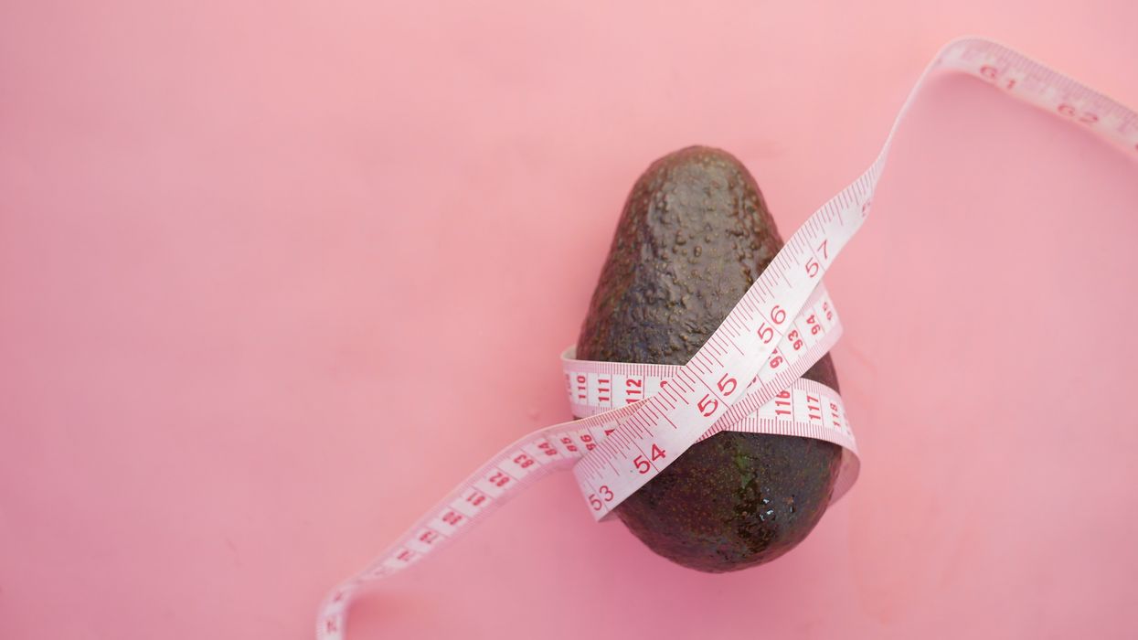 Weight loss campaign featuring an avocado wrapped in measuring tape
