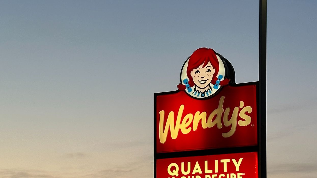 Wendy's fast food restaurant sign