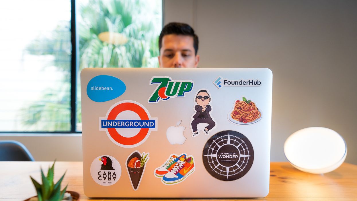 white and blue kanji print card