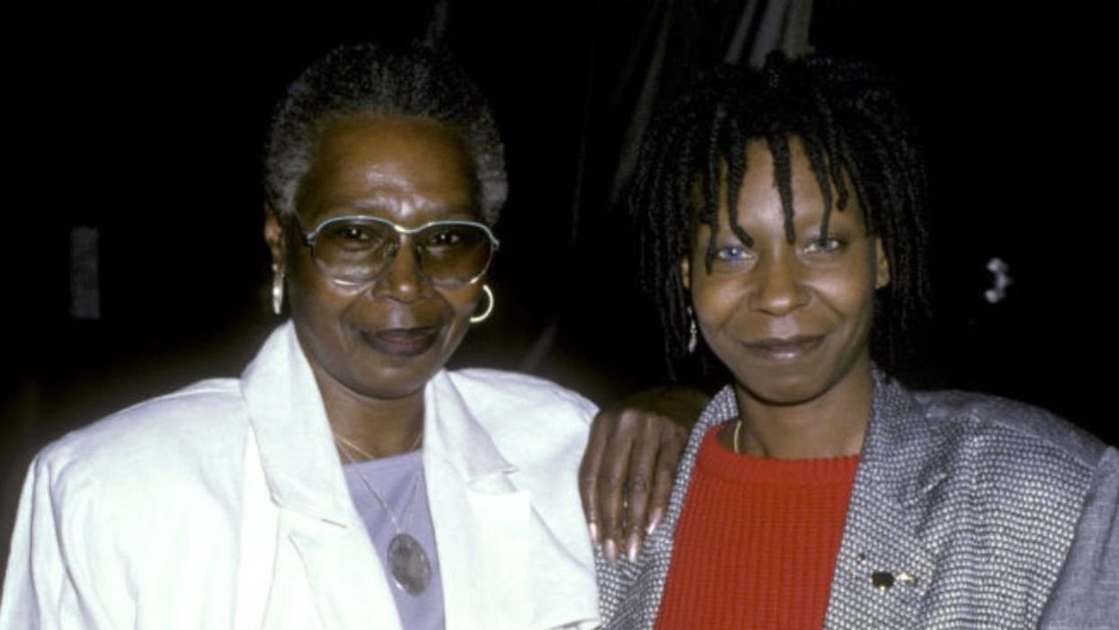 Whoope Goldberg with her late mother, Emma Johnson