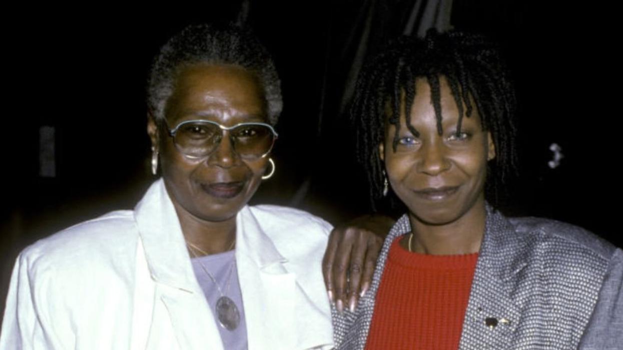 Whoope Goldberg with her late mother, Emma Johnson