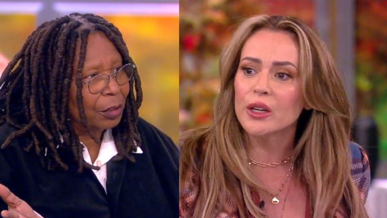 Whoopi Goldberg and Alyssa Milano on "The View"