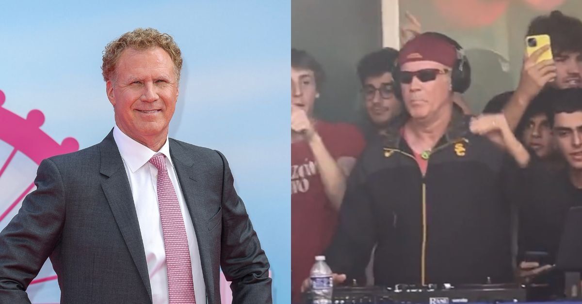 Will Ferrell; Screenshot of Will Ferrell in sunglasses and DJing