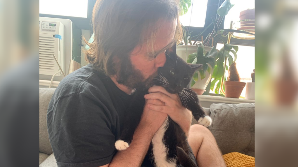 Will Menaker with his cat Marty