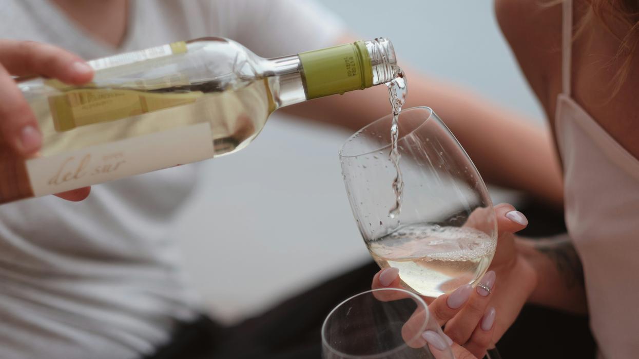 Wine being poured