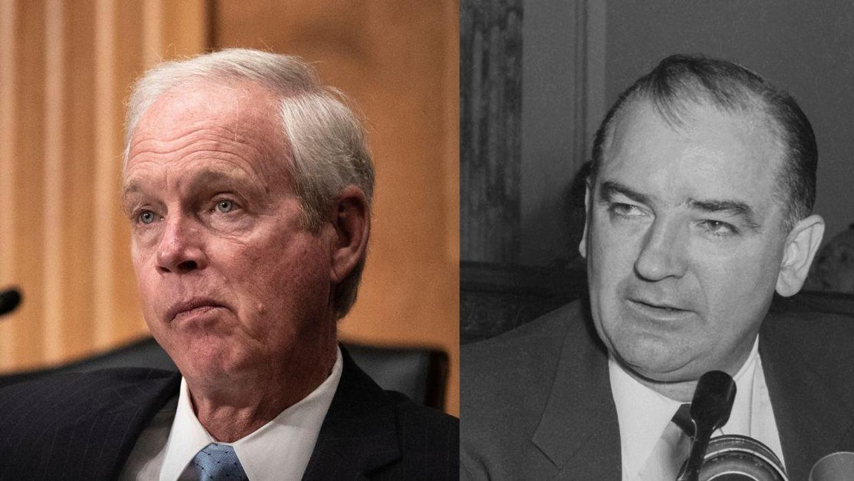 Wisconsin Republican Senators Ron Johnson in 2022 and Joseph McCarthy in 1954