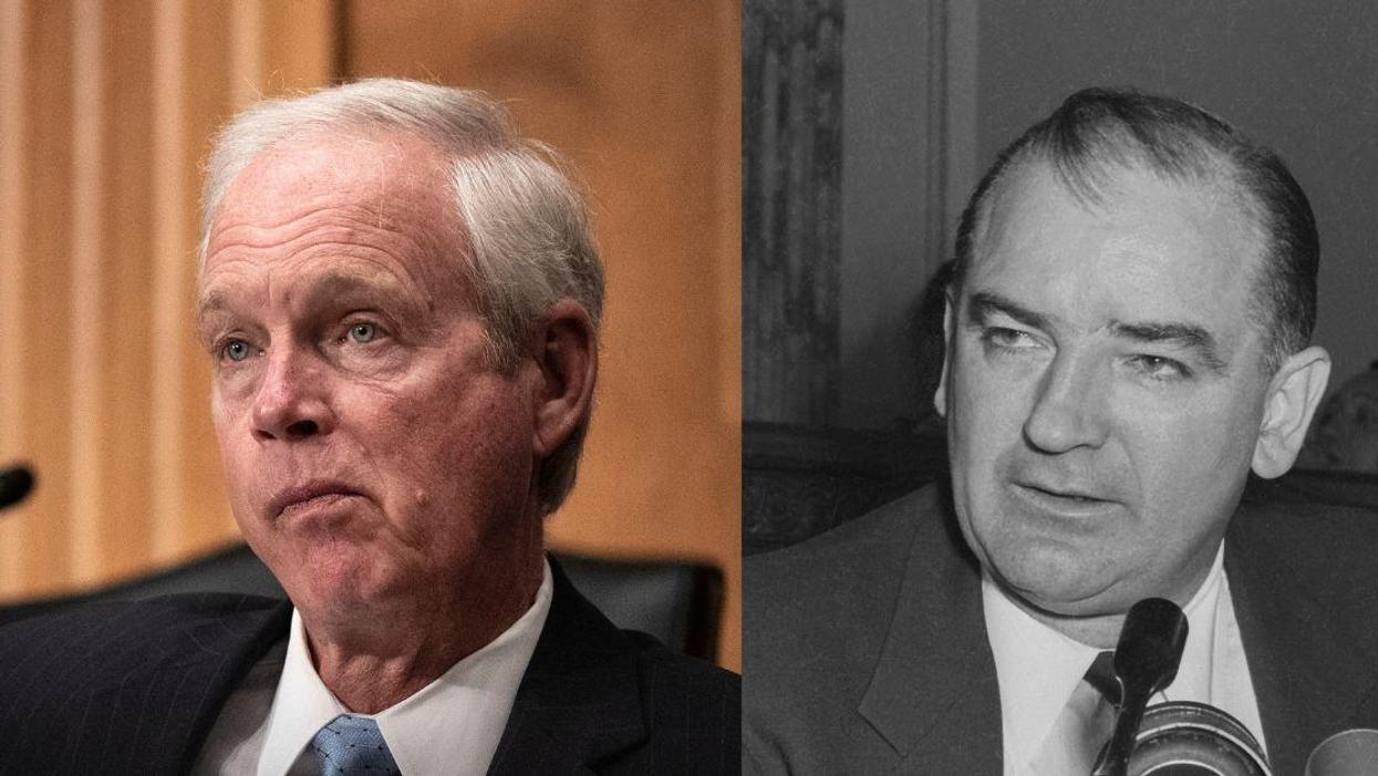 Wisconsin Republican Senators Ron Johnson in 2022 and Joseph McCarthy in 1954