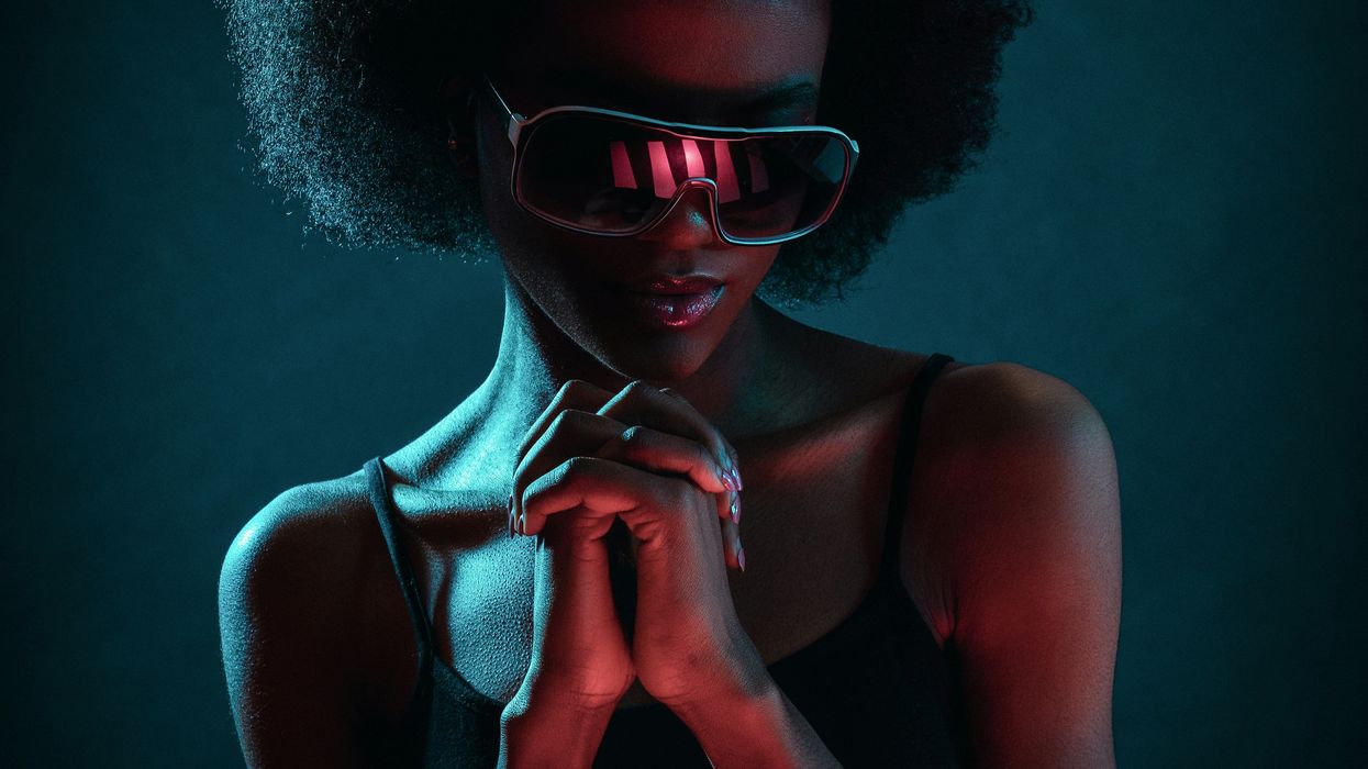 Woman appearing suspicious