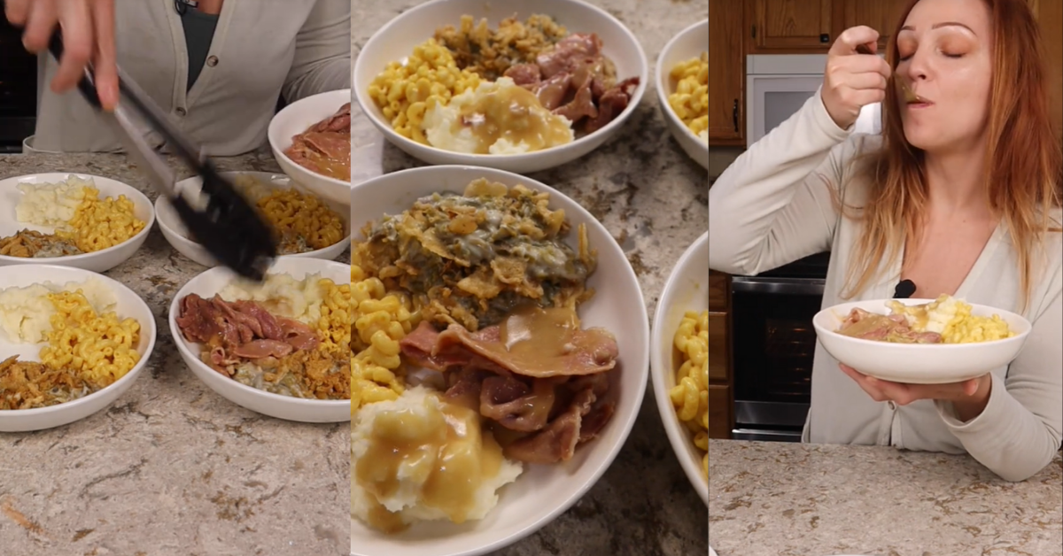 Woman creates affordable Thanksgiving dinner from Dollar Tree ingredients 