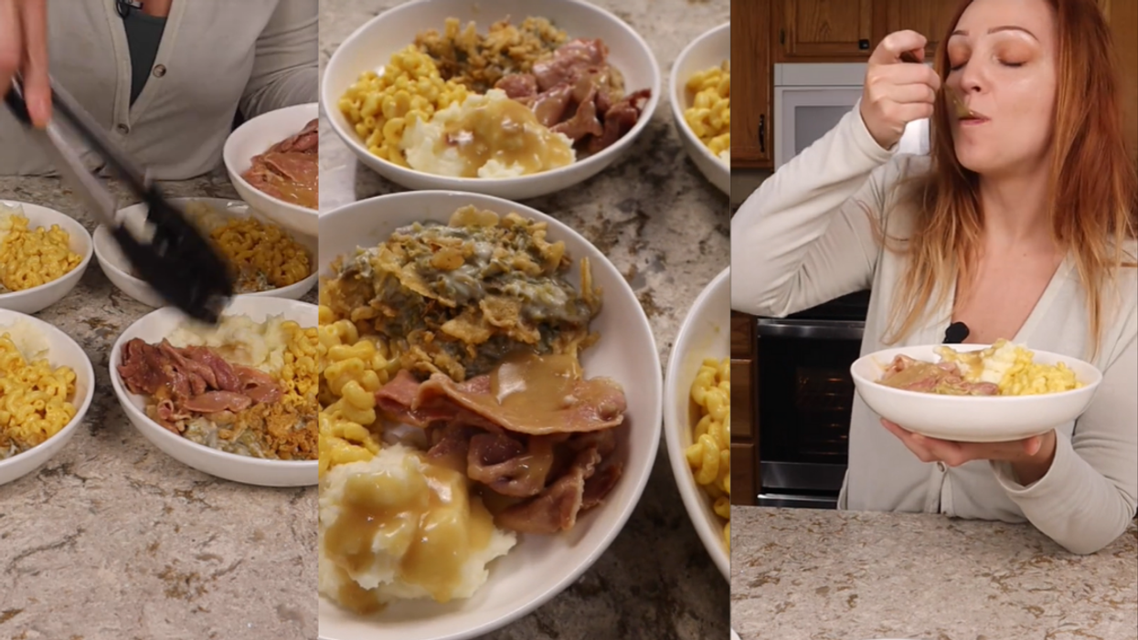 Woman creates affordable Thanksgiving dinner from Dollar Tree ingredients