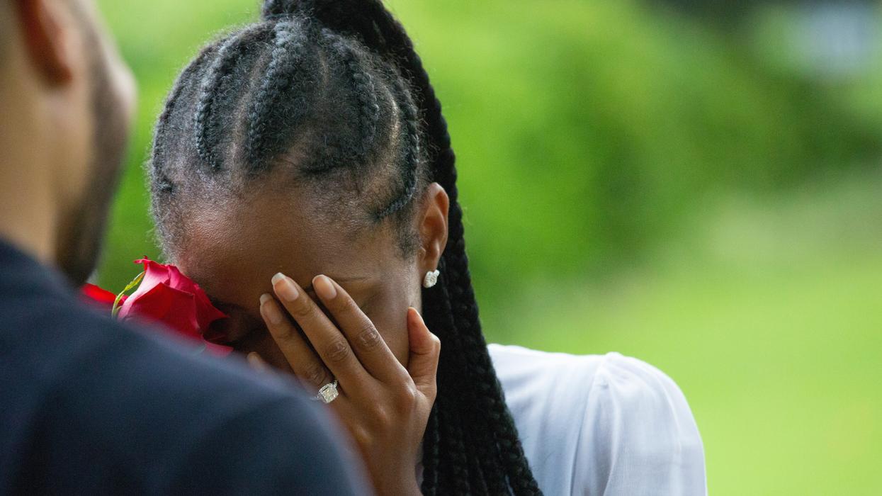 Woman crying