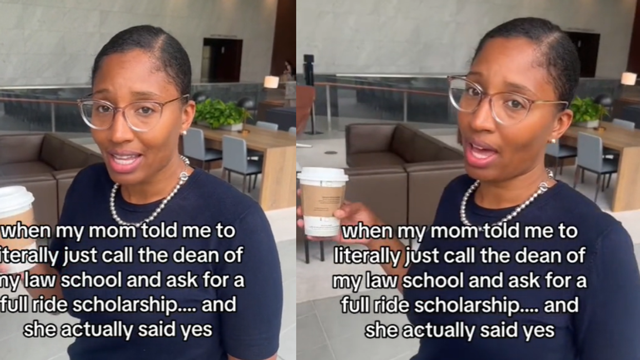 Woman explains how she received a college scholarship by asking for it