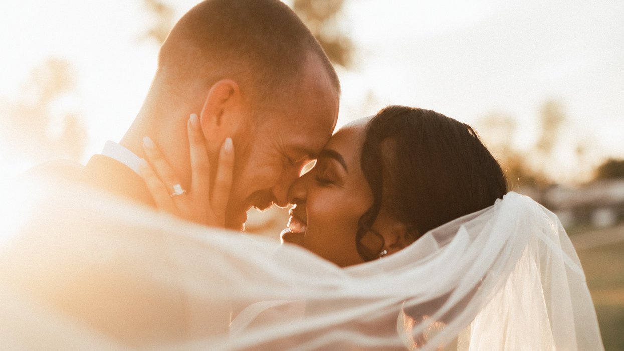 woman in white wedding dress